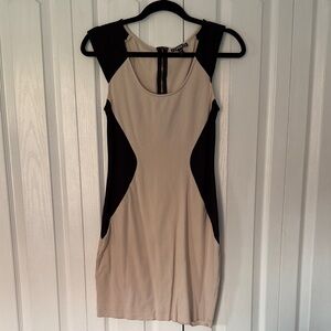 Express Black and Cream Mini Dress